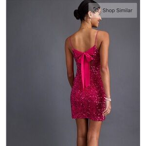 Francesca’s pink sequin dress